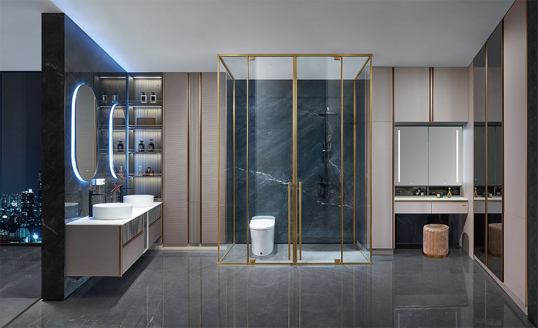 Stylish compact cloakroom design