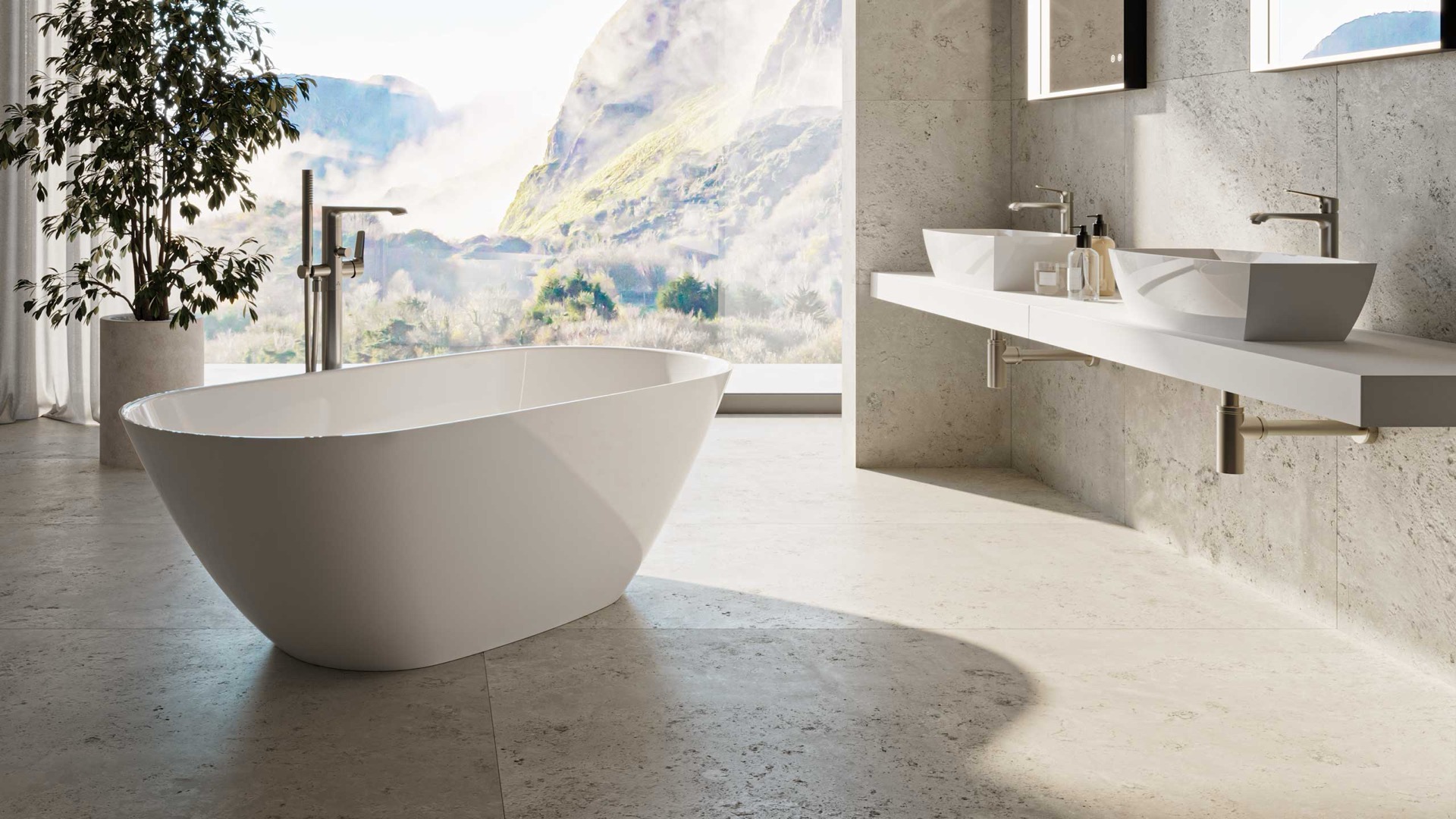 Luxury modern bathroom with premium finishes and elegant design